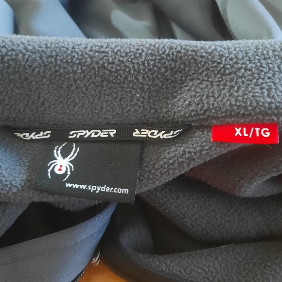Spyder Mens 1/4 Zip Fleece Lined Gray Pullover Size XL - Picture 3 of 6